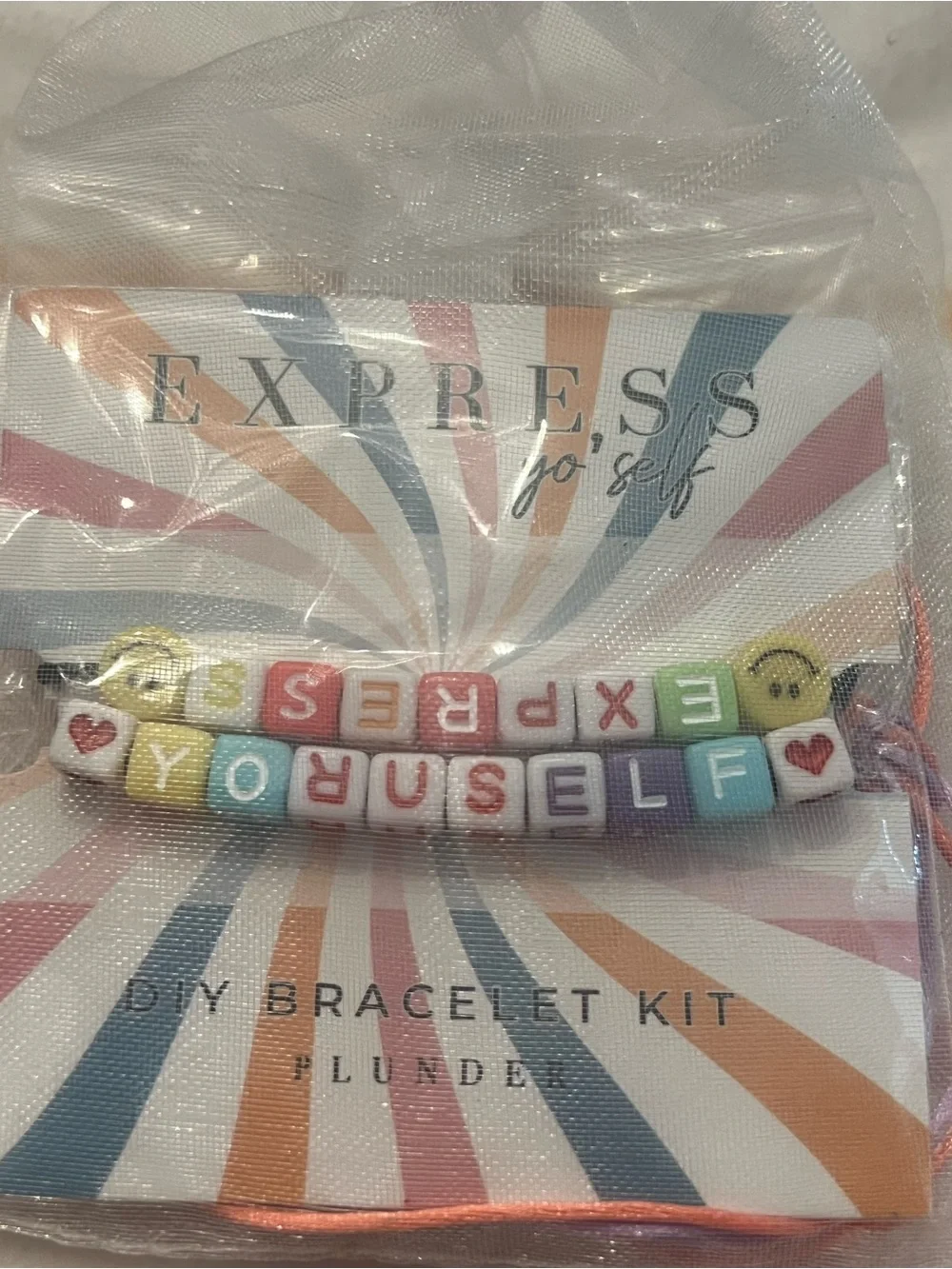 Express Pastel Multicolor 'EXPRESS YOURSELF' DIY Bracelet Kit